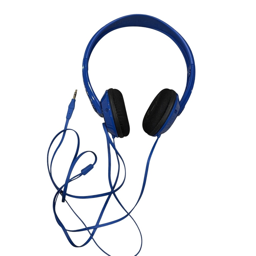 Skullcandy Uprock Supreme Sound Wired Headphones Blue Black On Ear Tested Works
